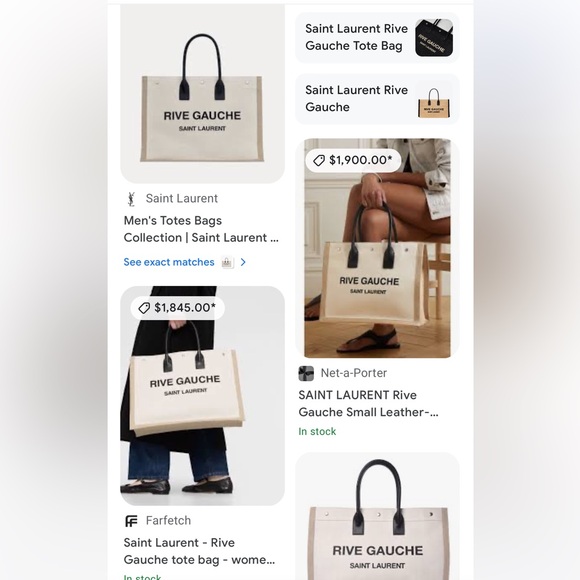 Saint Laurent Rive Gauche Black Tote Bag - Picture 16 of 16